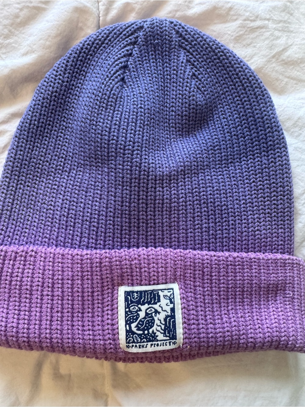 NWOT Parks Project Purple Knit Ombre Beanie